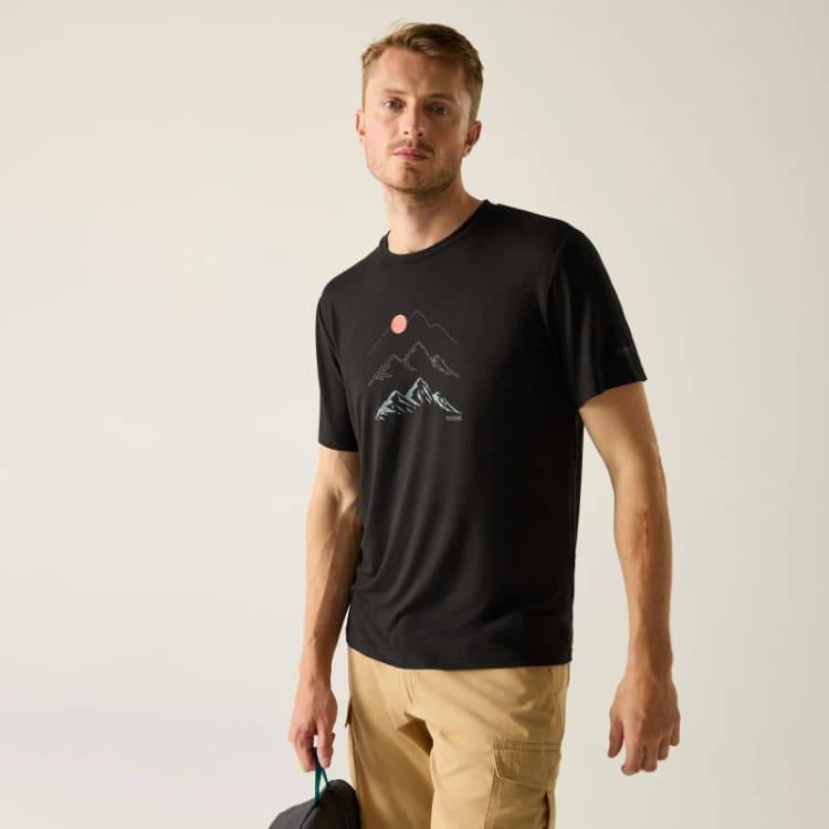 Image of Regatta Regatta Fingal Tee Sn63 Black male L