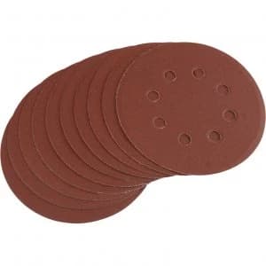 Image of Draper Hook and Loop Sanding Discs 125mm 125mm 180g Pack of 10