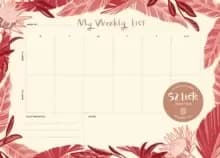 Image of 52 Lists Weekly Desk Pad