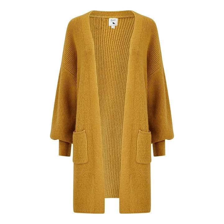 Image of Yumi Mustard Knitted Cardigan - S to M