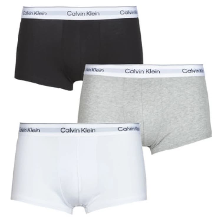 Image of Calvin Klein 3 Pack Icon Low Rise Trunks Grey/White/Black XXL