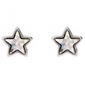 Image of Ted Baker Ladies Silver Plated Crystal Star Earrings