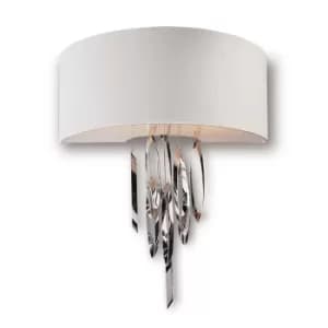 Image of Domo Flush Semi Circle Wall Light Chrome with Costume Chain