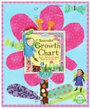 Image of eeBoo Hot Pink Flower Growth Charts.