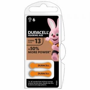 Image of Duracell Hearing Aid Batteries 13 6 Pack