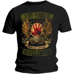 Image of Five Finger Death Punch - Locked & Loaded Unisex Large T-Shirt - Black
