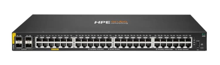 Image of HPE Aruba Networking CX 6100 48G Class4 PoE 4SFP+ 370W Switch