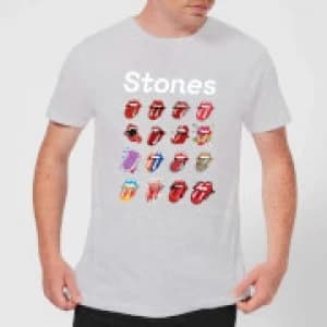 Image of Rolling Stones No Filter Tongue Evolution Mens T-Shirt - Grey - 3XL