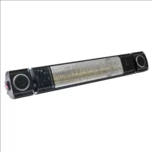 Image of Dellonda Infrared Outdoor 2000W Patio Heater with Speakers for Music, Black