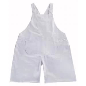 Image of BQ White Bib brace Large