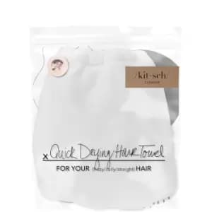 Image of Kitsch Microfiber Hair Towel (Various Colours) - White
