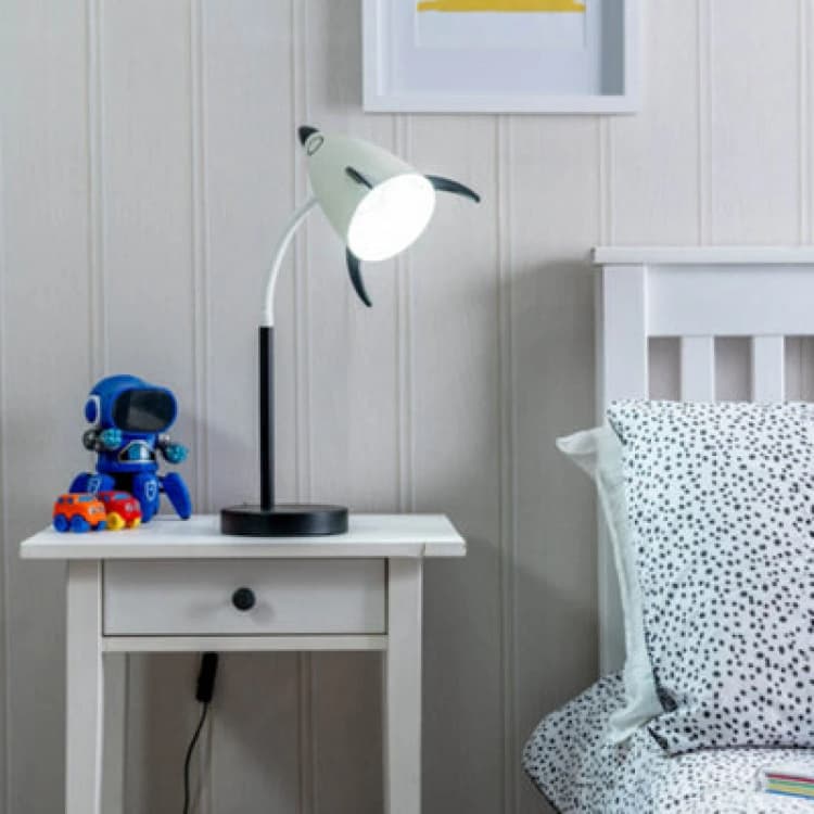 Image of ValueLights Rocket Table Lamp Desk Light Adjustable Flexi Neck Integrated LED Reading Light Black