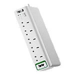 Image of APC SurgeArrest Essential Phone Protection 5 Outlets 1.83m White