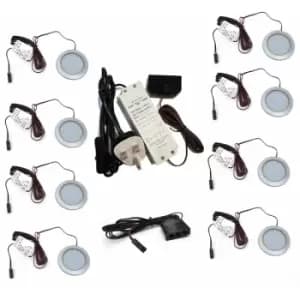 Image of Orbit xl - Bright LED Light Under Cabinet Shelf Cupboard Set - Light Colour Natural - Lights 8