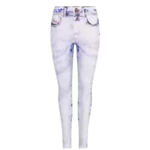 Image of Diesel Denim-Print Leggings - Blue