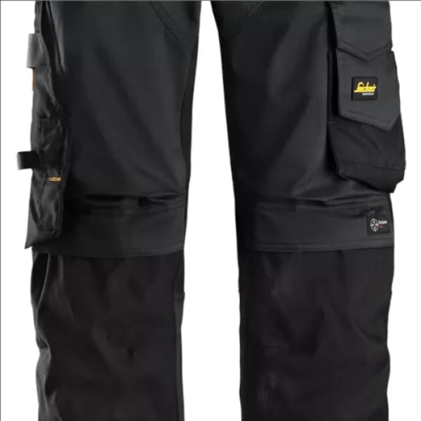 Image of Snickers AllroundWork Stretch Loose Fit Work Trousers Holster Pockets - Black - 46