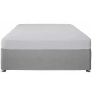 Image of Serene Plain Dye Collection Easy Care Extra Deep Fitted Sheet, Silver, King