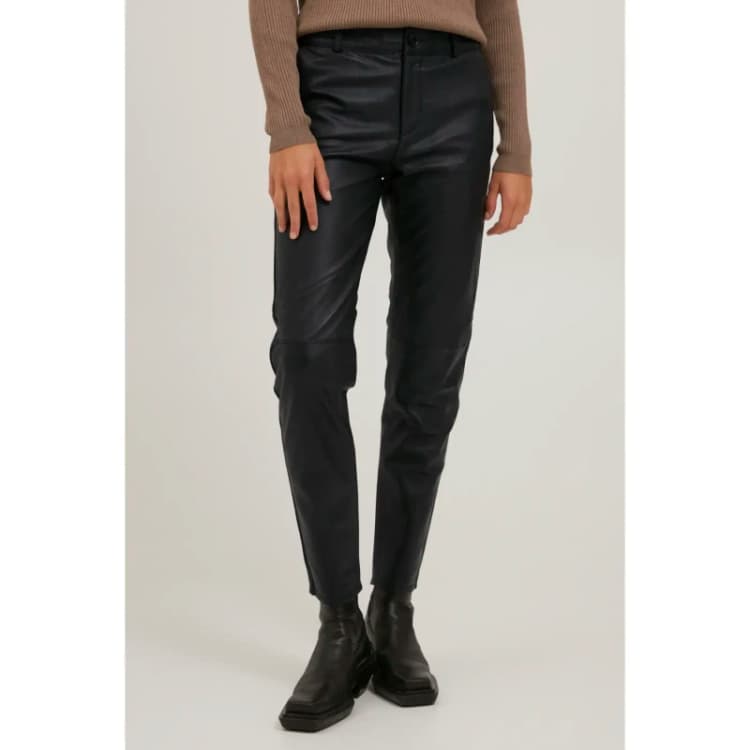 Image of Pulz Jeans Womens skinny leather trousers Pulz Jeans Chloe Noir Female 40