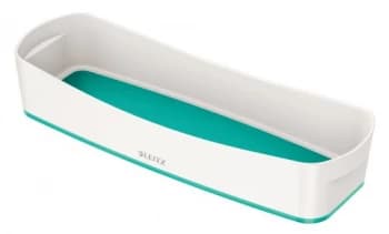 Image of Leitz Organiser Tray WOW 52581051 White, Ice Blue Plastic 30.7 x 10.5 x 5.5cm 1