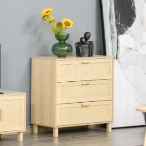 Image of HOMCOM 3 Drawer Storage Unit Cupboard Wooden Freestanding Storage Cabinets