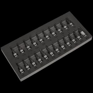 Image of Sealey Premier 22 Piece 3/8" Drive Torx, Hex and Spline Socket Bit Set 3/8"
