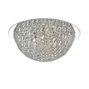 Image of Impex Millie 6 Light Flush Chrome Ceiling Fitting