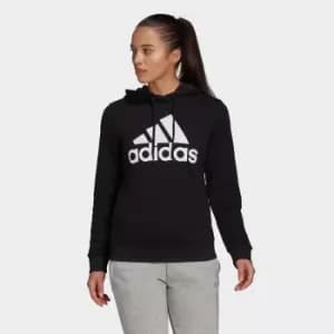 Image of Loungewear Essentails Logo Print Hoodie in Cotton Mix