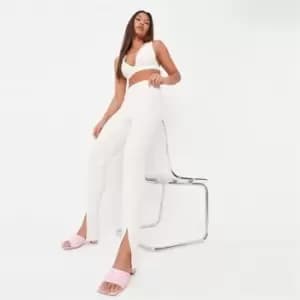 Image of Missguided Skinny Rib Bralet - Beige