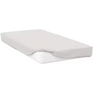 Image of Belledorm 200 Thread Count Egyptian Cotton Fitted Sheet (Kingsize) (Ivory) - Ivory