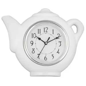 Image of Tearoom Teapot Clock White