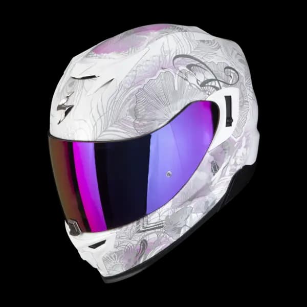 Image of Scorpion Exo-520 Evo Air Melrose Pearl White-Pink Full Face Helmet XXS