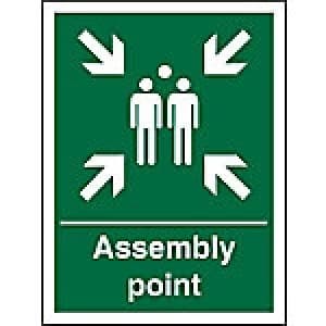Image of Safe Procedure Sign Assembly Point Vinyl 60 x 40 cm