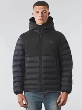 Image of Pretty Green Hollen Paisley Quilted Jacket - Black, Size S, Men