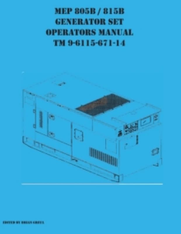 Image of MEP 805B / 815B Generator Set Operators Manual TM 9-6115-671-14 Paperback / softback