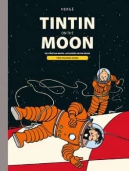 Image of Tintin on the moon by Herg