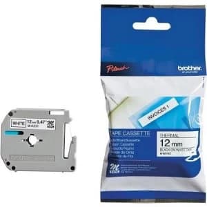 Image of Brother M-K231BZ Original Label Tape (12mm x 8m) Black on White