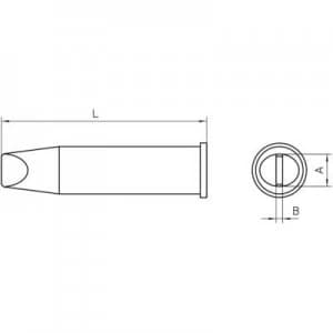Image of Weller XHT E Soldering tip Chisel-shaped Tip size 7.6mm Content