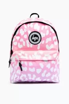 Image of HYPE UNISEX Pink LEOPARD FADE CREST BACKPACK