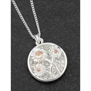 Image of Botanical Two Tone Glam Gerbera Necklace