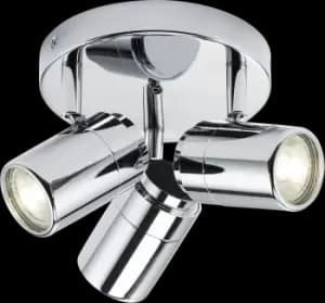 Image of GU10 Triple Spotlight - Chrome 230V IP44 20W