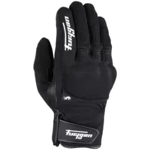 Image of Furygan Jet All Season D3O Black White Motorcycle Gloves 2XL