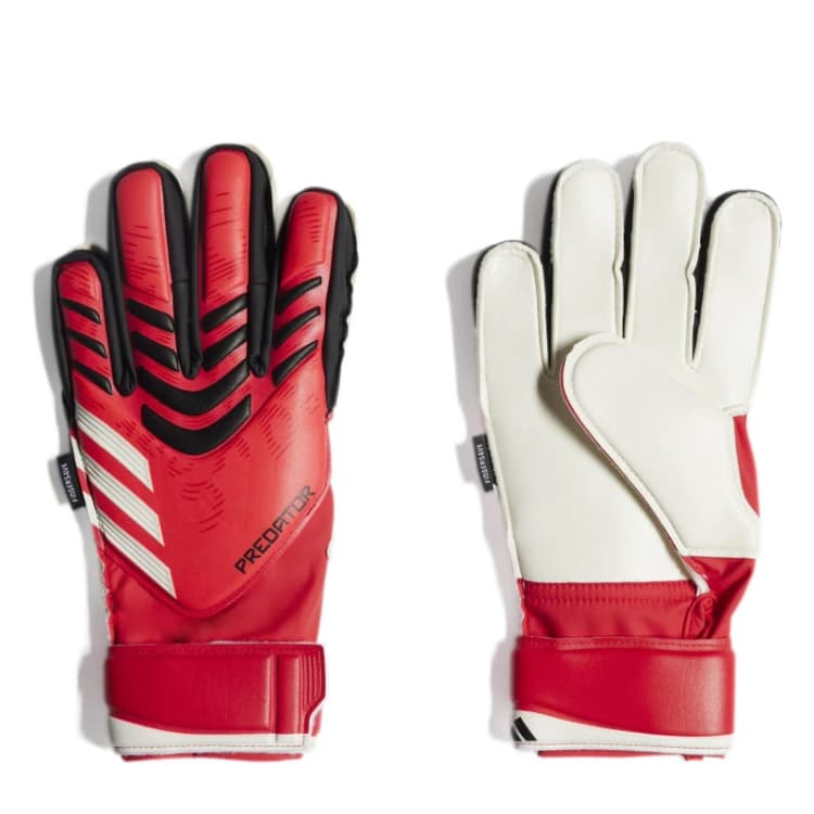 Image of adidas Predator Match Fingersave Goalkeeper Gloves Juniors Red/Black unisex 4.5