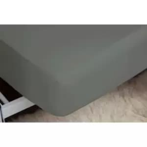 Image of Easy Care Fitted Sheet King Grey
