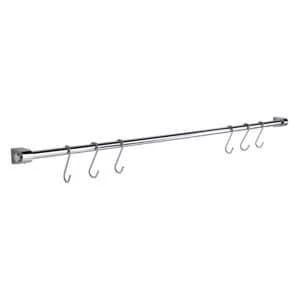 Image of IT Kitchens Chrome Effect Rail Set H6mm W6mm L1000mm