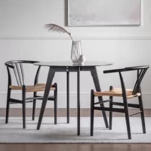 Image of Brea Round Dining Table Black
