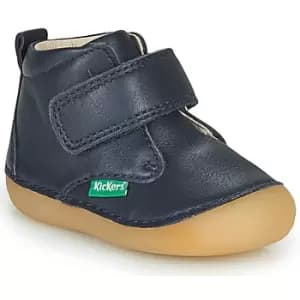 Image of Kickers SABIO boys's Childrens Mid Boots in Blue. Sizes available:2 toddler,3 toddler,4 toddler,4.5 toddler,5.5 toddler,6 toddler