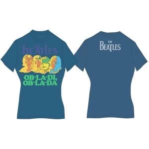 Image of The Beatles - Ob-La-Di Womens Large T-Shirt - Blue
