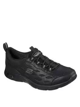 Image of Skechers Arch Fit Refine Trainers, Black, Size 4, Women