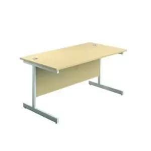 Image of Jemini Single Rectangular Desk 1200x600x730mm MapleWhite KF800502