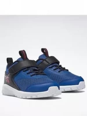 Image of Reebok Rush Runner 4 Shoes, Blue/Black/Red, Size 4.5